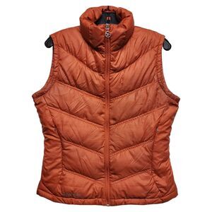 COLUMBIA Vest TITANIUM Womens Medium Red Puffer Down Jacket Quilted Outdoor